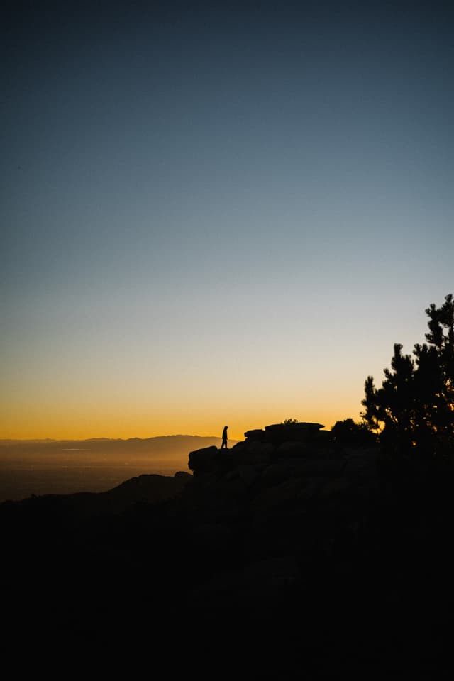 Man in mountains